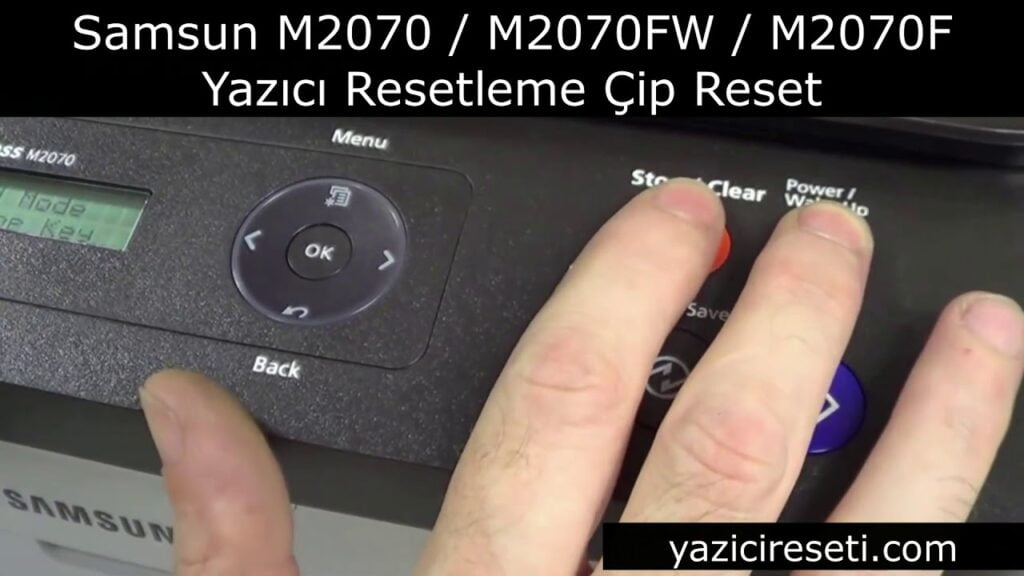 Samsung M2070FW Yazıcı Reset Chipsiz Çalıştırma Programı