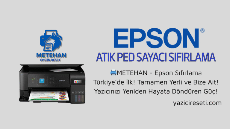 Epson Mürekkep Pedi Resetleme Programı Kullanım Talimatları